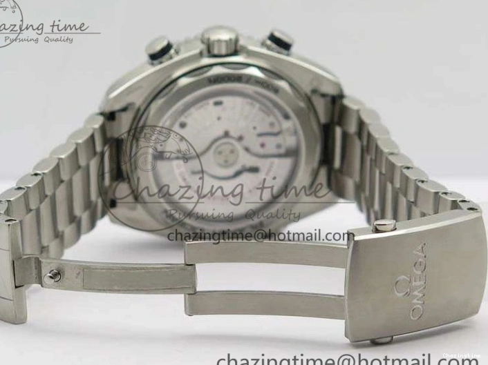 0103 Planet Ocean Master Chrono SS OM 1:1 Best Edition Black Dial On SS Bracelet A9900 V Fashionable 8113